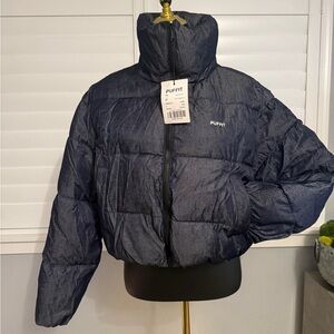 Women's Puffer Jacket - Dark Gray